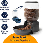 Petmate Replendish Gravity Feeder, 5 lb, Blue, Made in USA