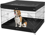 VEVOR Dog Playpen, 4 Pcs 24 x 36 in Panels Foldable Metal Pet Exercise Pen, Dog Fence Indoor and Outdoor Pen with Door, Top Cover, and Bottom Pad, Pet Playpen for Dogs, Cats and Other Small Animals