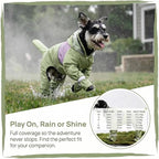 Dog Rain Boots, Waterproof Dog Rain Shoes for All Weather, Anti Dirt Pants with Shoes, Adjustable Suspender Pants for Outdoor Walking & Paw Protectors（M）