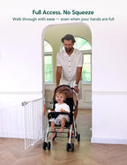 Babelio Baby Gate for Stairs, Kitchen & Doorways, No Bottom Bar| Easy Installation| One-Handed Operation| Auto-Close| Hardware Mount (Drill Needed) Safety Dog Gate (White - 2 Pcs, 26-43" W, 28" H) | Easy Install| One-handed Opening| Auto-close| Drill N...