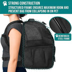 PetAmi Dog Backpack Carrier for Small Medium Dogs Large Cats up to 18 lbs, 2 Side Entry, Structured No-Collapse Frame, Airline Approved Ventilated Pet Backpack for Hiking Camping Travel Vet, Black