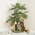 LEMONDA 31.5Inch Cat Scratching Post | Cat Scratcher Tree, Cat Scratching Posts,3 Scratching Poles,2 Interactive Dangling Balls, For Indoor Kitten & Adult Cats