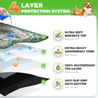Hompet Cat Litter Mat 2 Pack, 20x60 Large Machine Washable Trapping Mats for Cats, Super Absorbent & Urine-Proof Cat Litter Box Mat for Floor, Waterproof & Non Slip Kitty Litter Rug