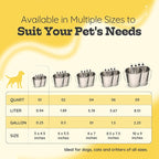 1 Quart Stainless Steel Flat Sided Bucket with Dual Hooks | 2 Pcs Durable Food & Water Bowl for Dog Cats Bird & Small Animals | Fits kennel Cage Crates Hanging Pet Pail | Multipurpose use
