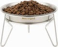 Elevated Cat Bowls,6.7" Extra Wide Raised Stainless Steel Cat Food Bowls with Anti-Slip Metal Stand Whisker Friendly Water Dishes for Indoor Cats and Small Dogs-1pack
