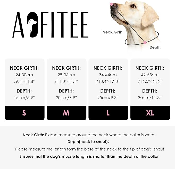 AOFITEE Cones for Dogs, Soft Dog Cone Collar to Stop Licking, Adjustable Dog Cones Alternative After Surgery for Large Dogs, Pet Cone for Wound Protection with Hook & Loop Closure(Bluegreen,Large)