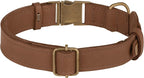 AirTag Dog Collar - Genuine Leather Dog Collar with Apple AirTag Holder and Metal Buckle - Smart GPS Tracking Pet Collars (Tawny, S, 12"-15" Neck Fit)