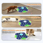 Oxawo Interactive Cat Toys for Indoor Cats Kittens Mat Toy | Motion Activated, Mouse Squeaky, Catch Moving Feather Concealed in Mat for Cat Stress Release