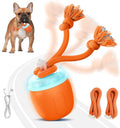 Interactive Dog Toys, Automatic Moving and Rolling Dogs Toy with Rope for Medium Large Dogs, Motion-Activated Dog Ball to Keep Them Busy(Orange)