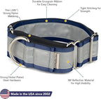 If It Barks - 1.5" Reflective Martingale Collar for Dogs - Adjustable - Made in USA - Strong, Durable, and Comfy - Ideal for Training - Suitable for Most Breeds - Medium, Navy