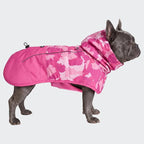 Spark Paws Dog Raincoat, Waterproof Windproof Rain Jacket, for Small Medium Large Extra Large Dogs, Reflective Breathable Full-Body Coverage Dry Suit - Camo Pink - L