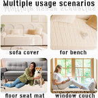 Mitid Sofa Cover Fuzzy Couch Cover for Pet, Couch Covers for Dogs Pets Mat | Washable Non-Slip Sofa Slipcover Cushion Protector Pets Friendly Mat, Dog Couch Cover, Square Couch Covers for Dogs Non Skid