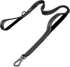 PetiFine 6FT Heavy Duty Dog Leash with Soft Padded Double Handle | Traffic Handle Extra Control,Auto Lock Hook,Reflective Nylon Walking Lead for Large,Medium,Small Breed Dogs