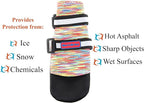 All Weather Neoprene Paw Protector Dog Boots with Reflective Straps in 5 Sizes! (Multicolor XL)