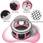 Dog Playpen for Puppies and Cats: Foldable Pet Pen with Dual Doors | Two Zippered Doors, 360° Mesh Windows, Removable Breathable Top, Spacious Interior