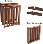 LZRS Freestanding Extra Wide Dog Gate 80" W x 30" H Solid Wooden Pet Gate for Doorways, Stairs, Hallways,Kitchens& Long Areas, Expandable & Foldable with Support Feet,Indoor Use,Oak
