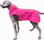 Non-Stiff Fabric Dog Raincoat, Easy Running, Hiking, Waterproof & Reflective Dog rain Jacket for High-Energy Dogs, Dog Poncho with Hood, Adjustable Neck, Belly Strap (Pink, Medium)