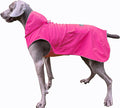Non-Stiff Fabric Dog Raincoat, Easy Running, Hiking, Waterproof & Reflective Dog rain Jacket for High-Energy Dogs, Dog Poncho with Hood, Adjustable Neck, Belly Strap (Pink, Large)