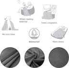 Ameritex Pet Bed Blanket Reversible 100% Waterproof Velvet Super Soft for Sofa and Bed (40x60 Inches, Light Grey+Grey)