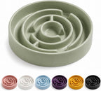 Ceramic Slow Feeder Dog Bowl 1.5 Cup Puzzle Dish for Small Medium Dogs | Glazed ceramic maze bowl with 1.5-cup capacity for dry or wet food, sized for small and medium dogs