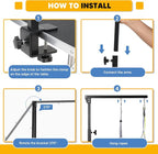 Adjustable Dog Grooming Arms with Anti-Slip Powerful Metal Clamp,Portable Pet Grooming Arm for Table with 1 Loop Noose & Two No Sit Haunch Holder,Grooming Restraint for Small Medium Dogs/Cats at Home | Stability & Build Quality Adjustable Height Pet co...