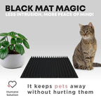 Petfolio 12 Pack Upgraded Black Cat Repellent Mat - 16" x 13" Scat Mat for Cats Has Uneven Spikes is an Effective Scat Mat for Dogs, Cats Repellent Outdoor & Indoor to Deter Cats, Dogs & Small Animals
