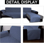 Easy-Going Reversible L-Shape Sectional Couch Cover, Small, Dark Blue | Soft Sofa Slipcover For Dogs, Fits Left/Right Chaise Lounge Protector, Water Resistant Mat For Living Room