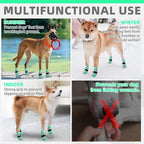 KOOLTAIL Dog Socks for Hot/Cold Pavement to Prevent Licking Paws,Dog Boots&Paw Protector for Hardwood Floors Anti Slip,Traction Control No Twist Grip Booties for Small Medium Large Senior Dogs M