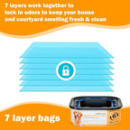 42FT Jumbo Square Refills Disposal Bags Refill Compatible with Pe.t Dogs Gen.ie Dog Waste Disposal System Pails, Up to 6 months of Supply,Ultimate Odor Control Dog Poop Bags, 4 Pack