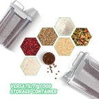 Dog Food Storage Container, Upgraded Large Nozzle BPA-free, 8-12 LBS Plastic Pet Food Storage Containers, With 4 Sealed Clasps, 1 Measuring Cup and Handle, Easy to Clean and Carry -2 Packs