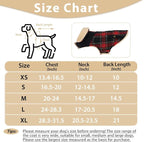 Winter Coat for Small and Medium Dogs, Puppy Plaid Jacket, Warm Coat for Cold Weather, Windproof Warm Dog Garments, Pet Thickened Outfits Indoor Outdoor, Red M
