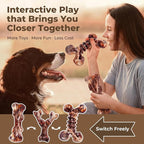 Kseroo 6-Pack Bacon Flavored Dog Chew Toys for Aggressive Chewers, Brown-XL | Indestructible, Heavy Duty, Rock-Hard Solid Nylon Bones for Medium & Large Dogs 25-90lbs, Tough, Long-Lasting, Keep Them Busy