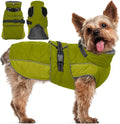 QBLEEV Warm Dog Jacket - Reflective, Adjustable Winter Coat with Turtleneck for Cold Weather, Waterproof Fleece Snowsuit for Small, Medium, Large Dogs
