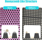 Cat Litter Mat 23"x14.5", Double Layer Waterproof Litterbox Mat, Pink | Non-slip backing, washable for easy cleanup, traps stray litter with waterproof honeycomb large grid that is urine-proof.