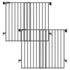 Babelio Baby Gate for Stairs, Kitchen & Doorways, No Bottom Bar| Easy Install| One-Handed Operation| Auto-Close| Hardware Mount Safety Dog Gate (Black - B17, 34" H, 26-43" W-Standard 2 Pcs) | Easy Install| One-handed Opening| Auto-close| Drill Needed I...