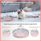 Interactive Cat Treat Puzzle Enrichment Toys, Light Pink | Cat Puzzle Feeder, Slow Feeder, Food Maze, Mental Stimulation Foraging Toys, for Indoor Cats and Kittens