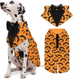 Kuoser Dog Tuxedo, Dog Suit and Bandana Set, Dogs Costume with D-Ring | Formal Dog Outfit with Detachable Bowtie Collar for Wedding, Birthday, Party, Christmas, Halloween, Halloween 2XL