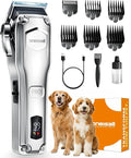 oneisall PC18 Dog Clippers for Grooming for Thick Coat | 6800 RPM High-Speed, Detachable Stainless Steel Blades,4 hours of battery life, Dog Shaver for Thick/Matted/Knotted/Hair