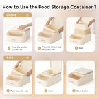 ZOMISIA 20-30lbs First-in, First-out Collapsible Dog Food Storage Container | FIFO System Easy Dispense Base for Freshness, Cat Food Storage Containers with Transparent Lid and Scoop