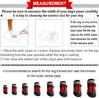 QUMY Dog Shoes for Hot Pavement, Dog Snow Boots & Paw Protectors for Winter | Dog Booties Medium Large Size Dogs, Water-resistant in the Rain, Outdoor Walking, Indoor Hardfloors Skid-resistant Sole Red