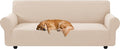 XINEAGE Stretch 4 Seater Slipcover, Non-Slip Pet Couch Cover,Beige Yellow | Washable Furniture Protector, Elastic Bottom, Dogs & Cats Friendly, Scratch-resistant, Fast Setup, High Elasticity