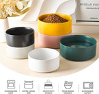 8'' Ceramic Dog Bowl - 70Oz Classic Dogs Food & Water Bowl for Medium and Large Breeds, Heavy-Duty Non-Slip Dog Dish, Food Grade Stoneware Pet Bowl, Dishwasher & Microwave Safe, Yellow