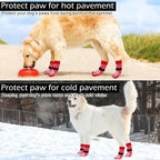 EXPAWLORER Anti Slip Dog Socks to Prevent Licking Paws, Dog Shoes for Hot Pavement, Dog Booties for Small Medium Large Senior Dogs, Traction Control Boots & Paw Protectors for Hardwood Floors