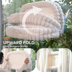 CHEERPALS Cloud Cat Window Perch for Indoor Cats Hammock Bed Foldable | Reversible Cushion Removable Washable, Breathable Soft All-Season, Sturdy Strong Suction Cups Support, Cordless(White,Large)