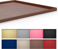Hubulk Dog Feeding Mat,100% Waterproof Food Grade Silicone Pet Food and Water Bowl Placemat,Dishwasher, High Raised Edge to Prevent Spills,Nonslip Tray to Stop Messes on Floor（32"x24"x1.0", Brown）