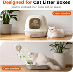 Photocatalytic Cat Litter Box Deodorizer - Ozone-Free Pet Odor Eliminator, Ultra-Quiet Air Purifier for Small Pet Areas, No Chemicals or Fragrances, USB-C Powered