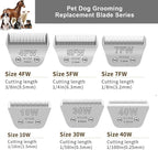 5FW Wide Blades for Dog Grooming Blades Compatible with Andis Clipper | Compatible with Oster A5,Wahl km10 Dog Clippers,Size-#4FC, 3/8-Inch Cut Length (9.5mm),2-Pack