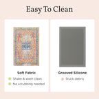 Lovewag Cat Litter Mat, Litter Box Mat, Sage Forest, 36x48, 2 Pack | Washable litter mat cover, kitty litter mat & cat mat for litter box, litter trapping mat, prevents tracking, multi-cat