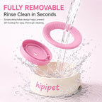 Dog Water Bowl No Spill with Floating Disk,Floating Pet Water Bowl for Dogs and Cats, for Travel and Home (Pink+White(600ml))