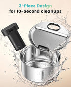 oneisall 108oz/3.2L Wireless Stainless Steel Cat Water Fountain | True Cordless,Ultra Quiet,4000mAh Rechargeable Battery Operated,3 Flow Modes with Sensor,Easy to Clean(3-Piece Only),5-Layer